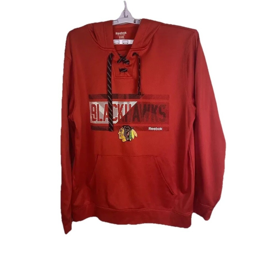 Chicago Blackhawks Hoodie Mens L Speedwick Polyester NHL Hockey ‎ Stanley Cup